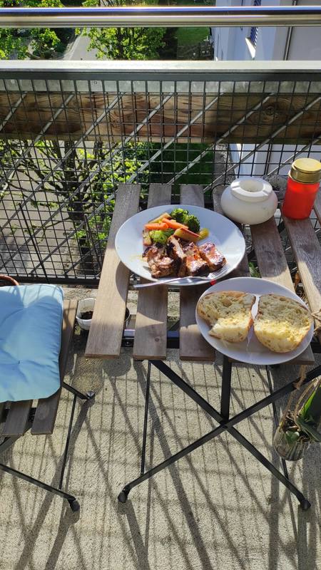 Cooking on the balcony